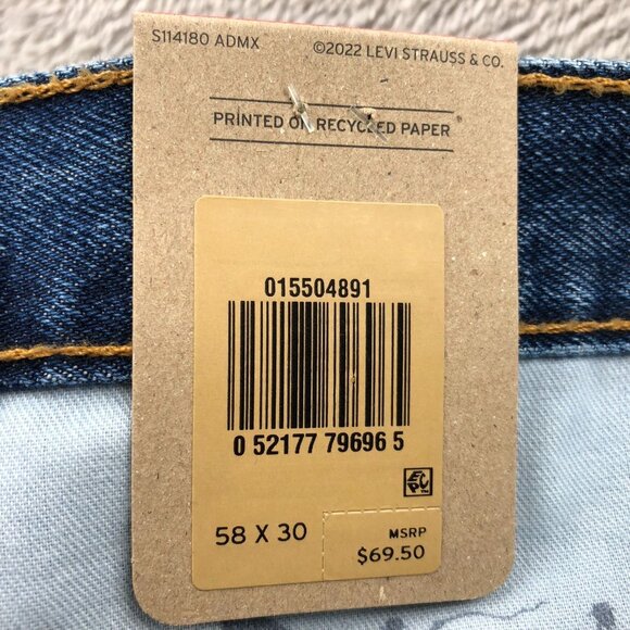NWT Levi's Men's Jeans Size 58x30 550 Relaxed Fit Straight Leg Blue Denim Casual - Picture 11 of 16